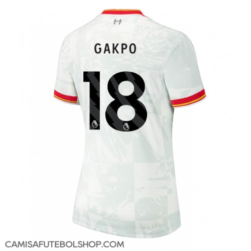 Camisa de time de futebol Liverpool Cody Gakpo #18 Replicas 3º Equipamento Feminina 2024-25 Manga Curta